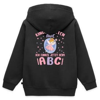 Bye Kindergarten Fee Kita Abgänger Mädchen - Kinder Premium Organic Zip Hoodie - Schwarz - Hinten - AI Model Kid Male (0cm)