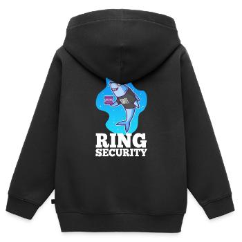 Ring Security Wedding - Kinder Premium Organic Zip Hoodie - Schwarz - Hinten - AI Model Kid Male (0cm)