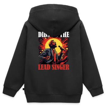Dibs On The Lead Singer 4 - Kids Premium Organic Zip-up Hoodie - black - Back - AI Model Kid Male (0cm)