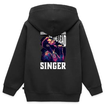 Dibs On The Lead Singer 5 - Kids Premium Organic Zip-up Hoodie - black - Back - AI Model Kid Male (0cm)