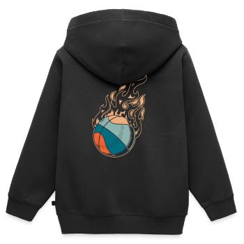 Basketball Basketballer - Kinder Premium Organic Zip Hoodie - Schwarz - Hinten - AI Model Kid Male (0cm)