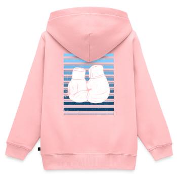 Kickboxen Kickboxer Kickboxing - Sweat Premium à capuche zippé enfant bio - rose - Dos - AI Model Kid Female (0cm)