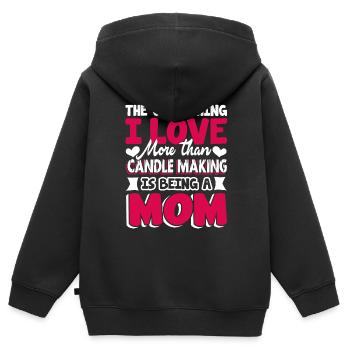 Candle Making Love Candle Making And Being Mom - Kids Premium Organic Zip-up Hoodie - black - Back - AI Model Kid Male (0cm)