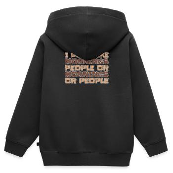 Schwarzer Humor - Kinder Premium Organic Zip Hoodie - Schwarz - Hinten - AI Model Kid Male (0cm)