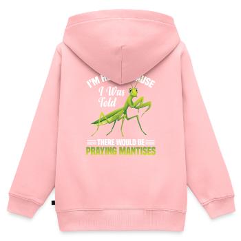 Enclos alimentaire de costume de mante religieuse - Sweat Premium à capuche zippé enfant bio - rose - Dos - AI Model Kid Female (0cm)