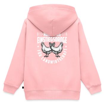 Hühnerhalter Hühnerliebhaber Hühnerzüchter - Kinder Premium Organic Zip Hoodie - Rosa - Hinten - AI Model Kid Female (0cm)