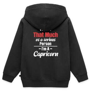 Ich Bin Nicht So Sehr Ein Ernster Mensch, Ich Bin - Kinder Premium Organic Zip Hoodie - Schwarz - Hinten - AI Model Kid Male (0cm)