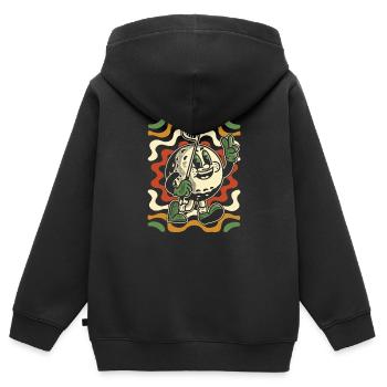Golf Golfer Golfen - Kinder Premium Organic Zip Hoodie - Schwarz - Hinten - AI Model Kid Male (0cm)