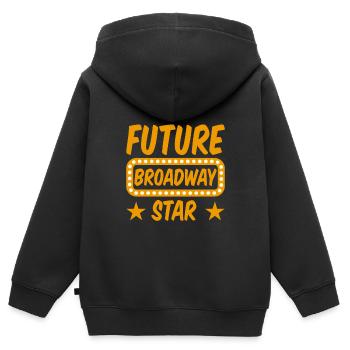 Future Broadway Star 2 - Kids Premium Organic Zip-up Hoodie - black - Back - AI Model Kid Male (0cm)