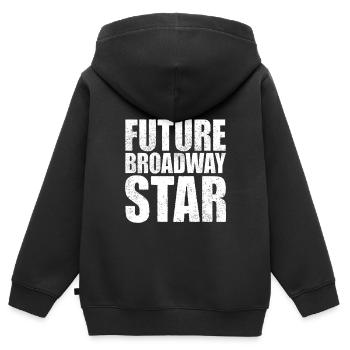 Futur Star de Broadway 3 - Sweat Premium à capuche zippé enfant bio - noir - Dos - AI Model Kid Male (0cm)