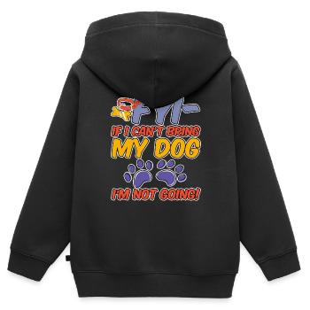 Fyi, If I Can't Bring My Dog, I'm Not Going! 4 - Kinder Premium Organic Zip Hoodie - Schwarz - Hinten - AI Model Kid Male (0cm)