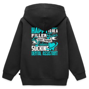 Dental Assistant Proud Dental Assistant - Kids Premium Organic Zip-up Hoodie - black - Back - AI Model Kid Male (0cm)