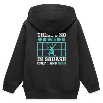 Squashspieler Squash-Tennisspieler Raquetball-Spor - Kinder Premium Organic Zip Hoodie - Schwarz - Hinten - AI Model Kid Male (0cm)