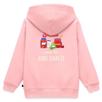 Close your lid and you can - Kids Premium Organic Zip-up Hoodie - rose - Back - AI Model Kid Female (0cm)