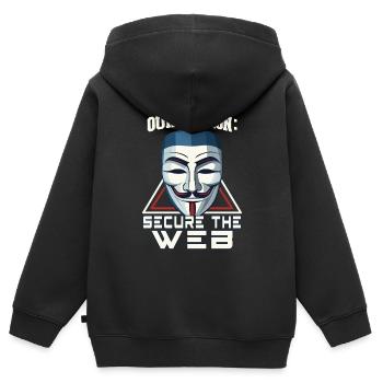 Analyste en piratage éthique Cybersécurité éthique - Sweat Premium à capuche zippé enfant bio - noir - Dos - AI Model Kid Male (0cm)