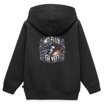 pas de flux donné 10 - Sweat Premium à capuche zippé enfant bio - noir - Dos - AI Model Kid Male (0cm)
