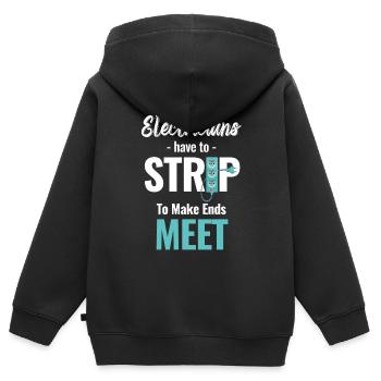 Elektriker Müssen Ausziehen, Um Über Die Runden - Kinder Premium Organic Zip Hoodie - Schwarz - Hinten - AI Model Kid Male (0cm)