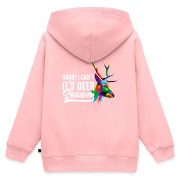Entschuldigung, ich kann nicht - Kinder Premium Organic Zip Hoodie - Rosa - Hinten - AI Model Kid Female (0cm)