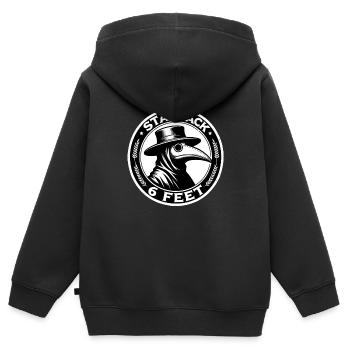 Effrayant Halloween Horreur Peste Docteur - Sweat Premium à capuche zippé enfant bio - noir - Dos - AI Model Kid Male (0cm)