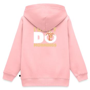 Greyhound Greyhound Funny I Don't Do Mornings - Kids Premium Organic Zip-up Hoodie - rose - Back - AI Model Kid Female (0cm)