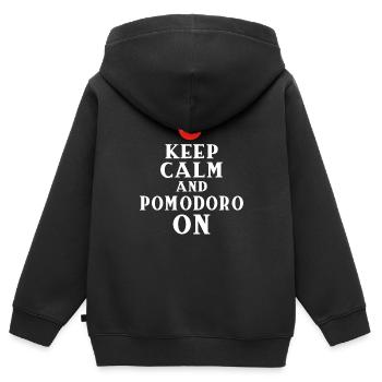 Zeitmanagement Pomodoro-technik-fokus - Kinder Premium Organic Zip Hoodie - Schwarz - Hinten - AI Model Kid Male (0cm)