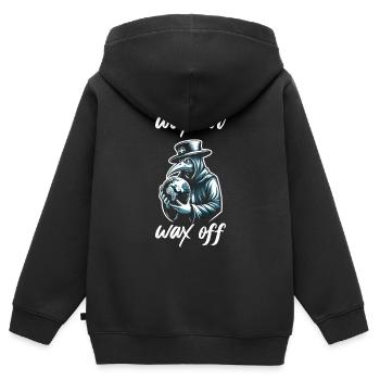 Effrayant Halloween Horreur Peste Docteur - Sweat Premium à capuche zippé enfant bio - noir - Dos - AI Model Kid Male (0cm)