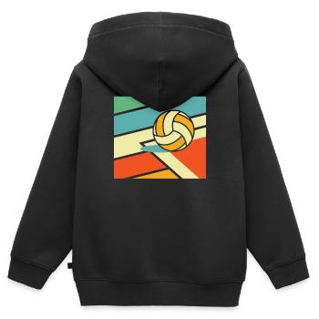 Volley-ball Volley-ball - Sweat Premium à capuche zippé enfant bio - noir - Dos - AI Model Kid Male (0cm)
