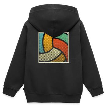 Volleyball Volleyballer - Kinder Premium Organic Zip Hoodie - Schwarz - Hinten - AI Model Kid Male (0cm)