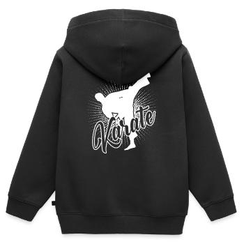 Karate Karate Fighter - Kids Premium Organic Zip-up Hoodie - black - Back - AI Model Kid Male (0cm)