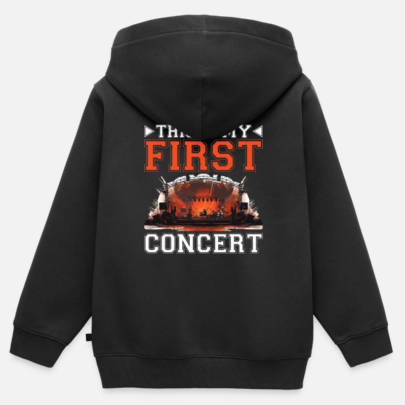 C’est mon premier concert 73 - Sweat Premium à capuche zippé enfant bio - noir