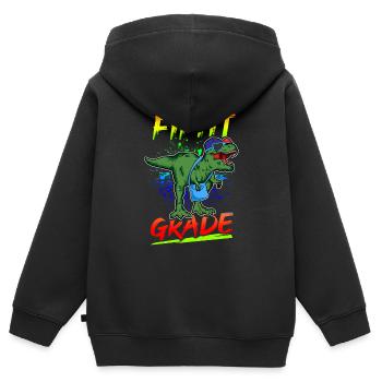 Fifth Grade 5th Grade Team School Secondary S - Kids Premium Organic Zip-up Hoodie - black - Back - AI Model Kid Male (0cm)