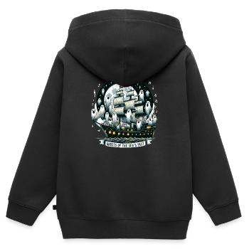 Sailors Sea Shanty Singing Ship Adventures - Kinder Premium Organic Zip Hoodie - Schwarz - Hinten - AI Model Kid Male (0cm)