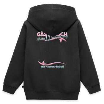 11. Geburtstag Mädchen & Junge Gästebuch - Kinder Premium Organic Zip Hoodie - Schwarz - Hinten - AI Model Kid Male (0cm)