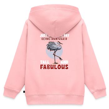 Sandhill Kranichliebhaber Vogelbeobachtung - Kinder Premium Organic Zip Hoodie - Rosa - Hinten - AI Model Kid Female (0cm)