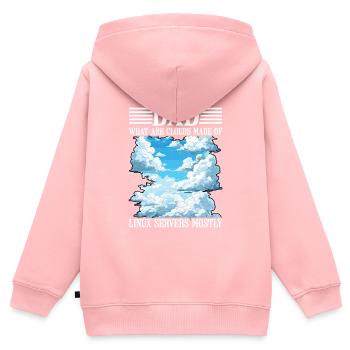 What Are Clouds Made Of, Linux Servers Mostly 26 - Kids Premium Organic Zip-up Hoodie - rose - Back - AI Model Kid Female (0cm)
