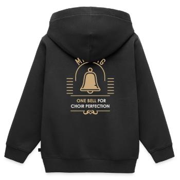 Ensemble pour sonner - Sweat Premium à capuche zippé enfant bio - noir - Dos - AI Model Kid Male (0cm)