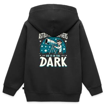 Astrofotografie Astronomie Weltraumkamera - Kinder Premium Organic Zip Hoodie - Schwarz - Hinten - AI Model Kid Male (0cm)