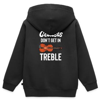 Cellisten Geraten Nicht In Die Höhen - Kinder Premium Organic Zip Hoodie - Schwarz - Hinten - AI Model Kid Male (0cm)