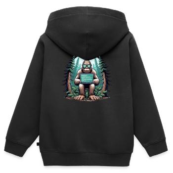 Analyste en piratage éthique Cybersécurité éthique - Sweat Premium à capuche zippé enfant bio - noir - Dos - AI Model Kid Male (0cm)
