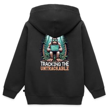 Analyste en piratage éthique Cybersécurité éthique - Sweat Premium à capuche zippé enfant bio - noir - Dos - AI Model Kid Male (0cm)