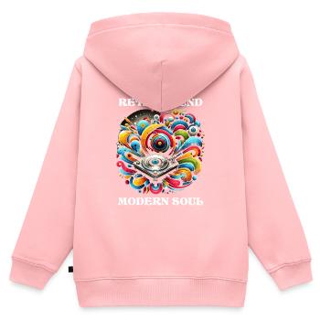 Disques vinyles Lp Collectionneurs Amateurs de disques - Sweat Premium à capuche zippé enfant bio - rose - Dos - AI Model Kid Female (0cm)