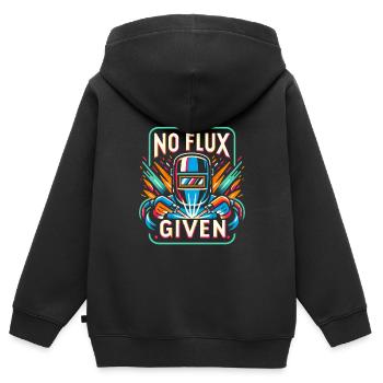Pas de flux donné 12 - Sweat Premium à capuche zippé enfant bio - noir - Dos - AI Model Kid Male (0cm)