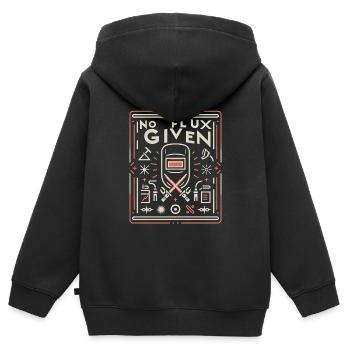 Pas de flux donné 14 - Sweat Premium à capuche zippé enfant bio - noir - Dos - AI Model Kid Male (0cm)