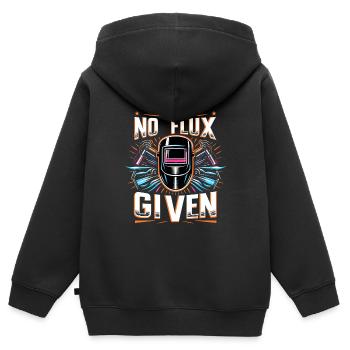 Pas de flux donné 21 - Sweat Premium à capuche zippé enfant bio - noir - Dos - AI Model Kid Male (0cm)
