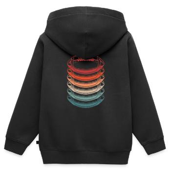Football américain - Sweat Premium à capuche zippé enfant bio - noir - Dos - AI Model Kid Male (0cm)