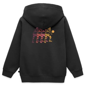 Volleyball Volleyballer - Kinder Premium Organic Zip Hoodie - Schwarz - Hinten - AI Model Kid Male (0cm)