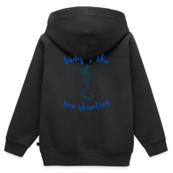 Sirene Dame der Seemannslieder Seemannsmann - Kinder Premium Organic Zip Hoodie - Schwarz - Hinten - AI Model Kid Male (0cm)