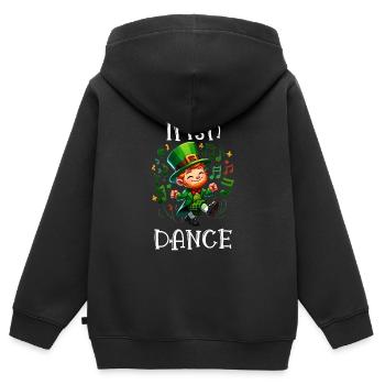 Irish Dancing Ireland Outfit Irish Music - Kinder Premium Organic Zip Hoodie - Schwarz - Hinten - AI Model Kid Male (0cm)