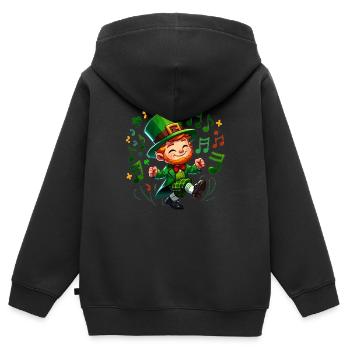 Irish Dancing Ireland Outfit Irish Music - Kinder Premium Organic Zip Hoodie - Schwarz - Hinten - AI Model Kid Male (0cm)