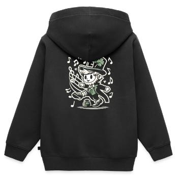 Irish Dancing Ireland Outfit Irish Music - Kinder Premium Organic Zip Hoodie - Schwarz - Hinten - AI Model Kid Male (0cm)